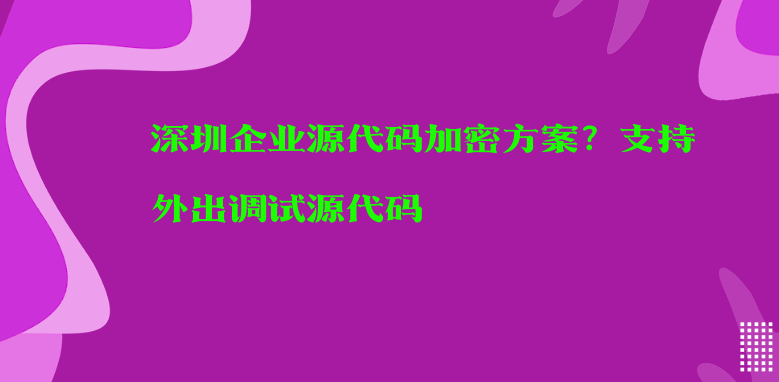 深圳企业源代码加密方案？支持外出调试源代码